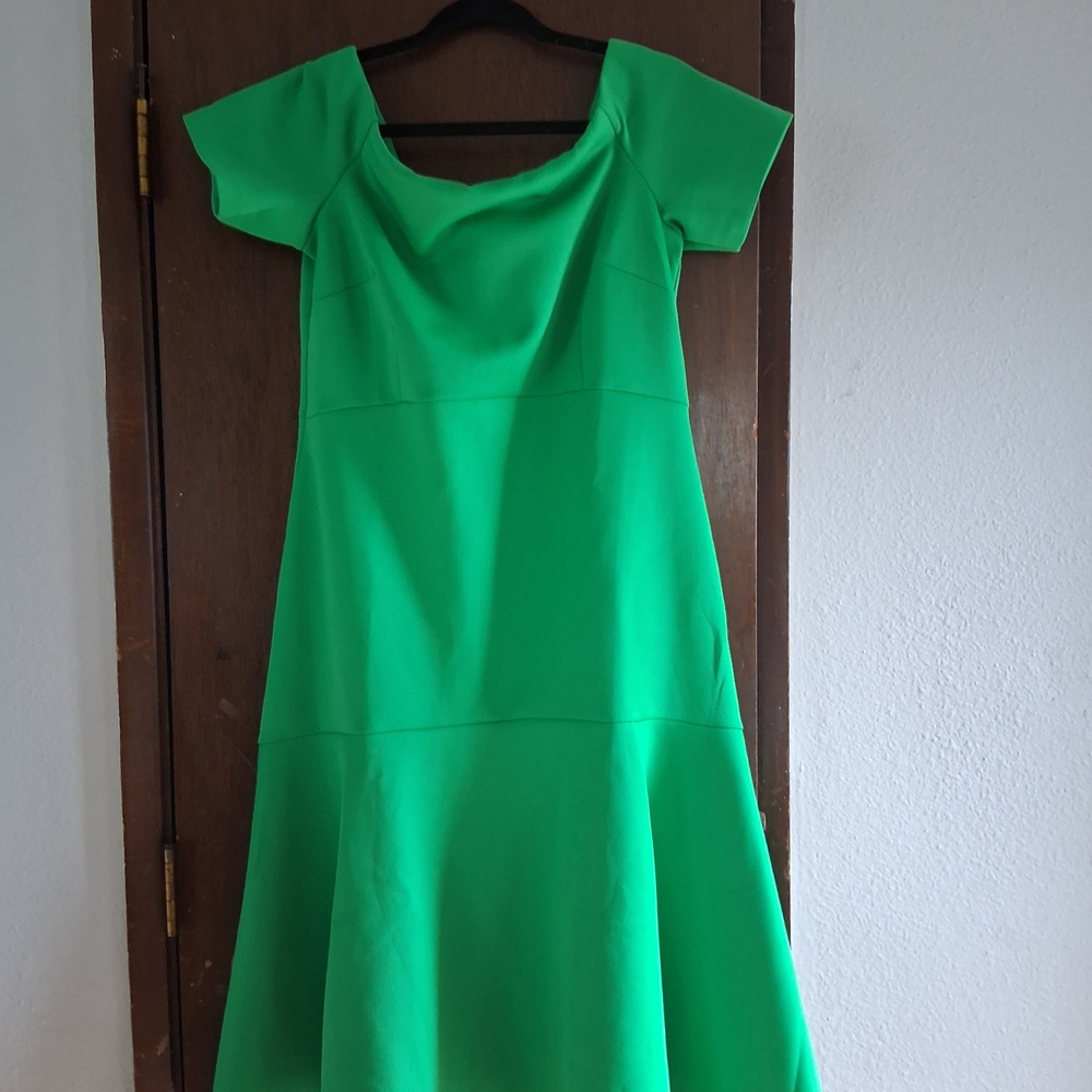 Ashro Vibrant Green Midi Dress